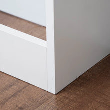 Laden Sie das Bild in den Galerie-Viewer, Heizkörperabdeckung mit Lamellendesign & Ablagefläche – Weiß, 120 cm