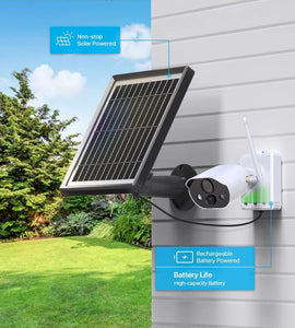Kabellose WLAN Internet-Kamera mit Solarbetrieb - Akkubetrieb - Testen Sie 6 Wochen gratis!