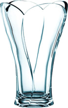 Laden Sie das Bild in den Galerie-Viewer, Schwere Vase Calypso aus Glas, ca. 27 cm Höhe. Kristallglas.