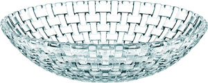 Nova Servierschale aus Glas, ca. 30 cm Durchmesser. Kristallglas.