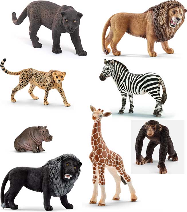 CollectA Wildtiere Set – 12 Mini-Figuren 7-11 Cm Für Spiel & Sammeln