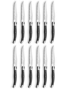 12er-Set exklusive Laguiole-Steakmesser für Ihre exklusive Grillparty. Holz oder Schwarz