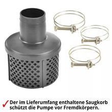 Laden Sie das Bild in den Galerie-Viewer, Wasserpumpe mit 6,5 PS Motor (4-Takt). 3 Zoll Schlauchanschluss. 60.000 Liter / Stunde Förderleistung.