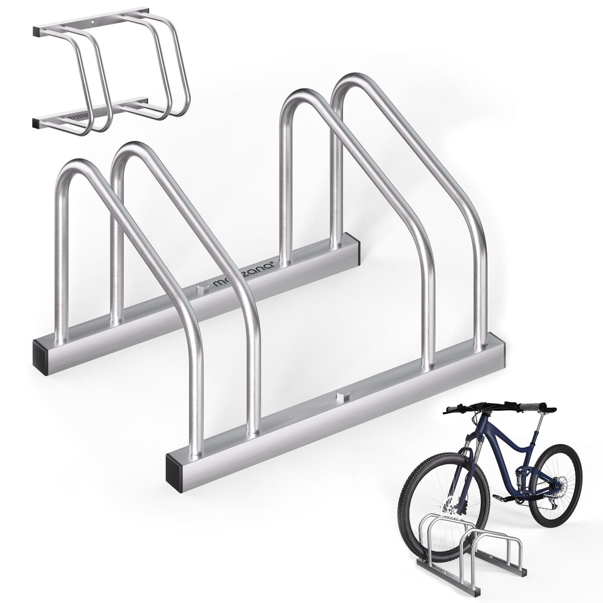 Zentrierstnder Mtb Fahrradstnder Aus Stahl Fr MTB & Citybike -  Bodenstnder Fr 12-29 Zoll Reifen, Schwarz