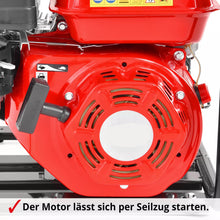 Laden Sie das Bild in den Galerie-Viewer, Wasserpumpe mit 6,5 PS Motor (4-Takt). 3 Zoll Schlauchanschluss. 60.000 Liter / Stunde Förderleistung.