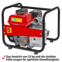 Laden Sie das Bild in den Galerie-Viewer, Wasserpumpe mit 6,5 PS Motor (4-Takt). 3 Zoll Schlauchanschluss. 60.000 Liter / Stunde Förderleistung.
