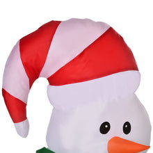 Laden Sie das Bild in den Galerie-Viewer, Aufblasbarer Schneemann mit Schal 1,20m Weihnachtsmann Weihnachtsdeko LED Nikolaus Santa