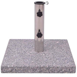Schirmständer rechteckig Granit Grau 30 kg, 48 x 48 cm