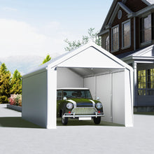 Laden Sie das Bild in den Galerie-Viewer, Autozelt Garagenzelt mit Seitenwänden und Rolltor. UV-Schutz. Verschiedene Größen. Weiß oder Grau.