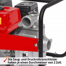 Laden Sie das Bild in den Galerie-Viewer, Wasserpumpe mit 6,5 PS Motor (4-Takt). 3 Zoll Schlauchanschluss. 60.000 Liter / Stunde Förderleistung.