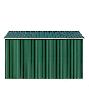 Geräteschuppen Gerätehaus Gartenhaus 257x300x178 cm Metall Fundament Farbe: Grün