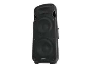 Omnitronic VFM-2215AP 2-Wege Lautsprecher, aktiv | Box mit Player und Bluetooth, 2 x 15" Woofer, 1" Treiber, 180 W| Class-A/B-Architektur: optimaler Klang und starke Leistung