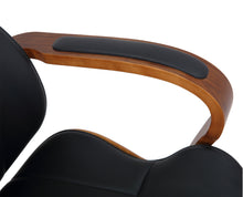 Laden Sie das Bild in den Galerie-Viewer, Designer-Bürostuhl MEL Chefsessel Leder-Holz-Kombination