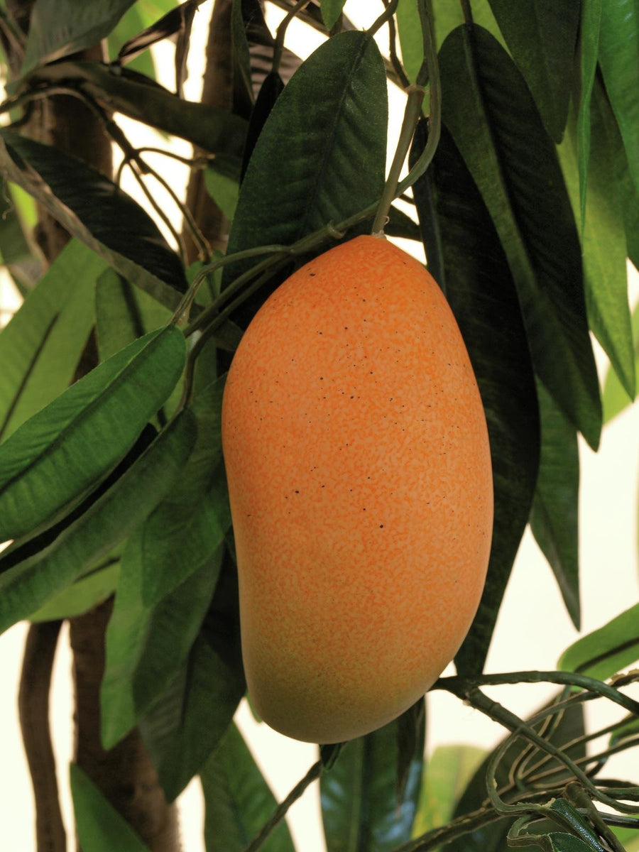 Künstlicher Mango-Baum mit Früchten, Seidenblättern und Naturstämmen. –  Premium Box GmbH