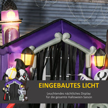 Laden Sie das Bild in den Galerie-Viewer, Aufblasbares Halloween Spukhaus, 260 cm mit LED-Beleuchtung. Halloween Deko Luftfigur