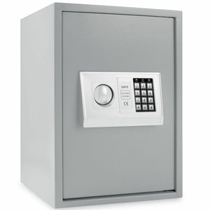 Stahl-Tresor 50x35 cm, 35 cm Breite,  mit elektronischem Zahlenschloss und digitalem Display, 22 Kilo. Schwarz