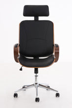 Laden Sie das Bild in den Galerie-Viewer, Lager-Räumungs-Aktion: Designer-Bürostuhl DYTON Chefsessel Leder-Holz-Kombination (Netto 139,-)
