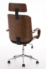 Laden Sie das Bild in den Galerie-Viewer, Lager-Räumungs-Aktion: Designer-Bürostuhl DYTON Chefsessel Leder-Holz-Kombination (Netto 139,-)