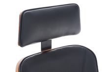 Laden Sie das Bild in den Galerie-Viewer, Lager-Räumungs-Aktion: Designer-Bürostuhl DYTON Chefsessel Leder-Holz-Kombination (Netto 139,-)