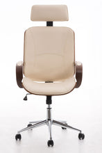 Laden Sie das Bild in den Galerie-Viewer, Lager-Räumungs-Aktion: Designer-Bürostuhl DYTON Chefsessel Leder-Holz-Kombination (Netto 139,-)