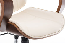 Laden Sie das Bild in den Galerie-Viewer, Lager-Räumungs-Aktion: Designer-Bürostuhl DYTON Chefsessel Leder-Holz-Kombination (Netto 139,-)