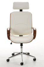 Laden Sie das Bild in den Galerie-Viewer, Lager-Räumungs-Aktion: Designer-Bürostuhl DYTON Chefsessel Leder-Holz-Kombination (Netto 139,-)