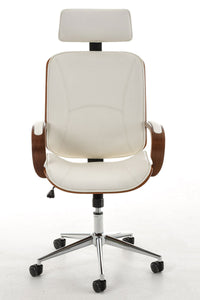 Lager-Räumungs-Aktion: Designer-Bürostuhl DYTON Chefsessel Leder-Holz-Kombination (Netto 139,-)