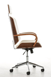 Lager-Räumungs-Aktion: Designer-Bürostuhl DYTON Chefsessel Leder-Holz-Kombination (Netto 139,-)