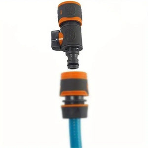Robuste Schnellkupplung mit integrierter Wasserstopp-Funktion zur Durchflussregelung