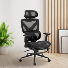 Laden Sie das Bild in den Galerie-Viewer, RESTO ergonomischer und vielfach einstellbarer Chefsessel, Bürostuhl, Mesh-Stoff, schwitzfrei.