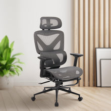 Laden Sie das Bild in den Galerie-Viewer, RESTO ergonomischer und vielfach einstellbarer Chefsessel, Bürostuhl, Mesh-Stoff, schwitzfrei.