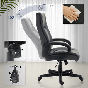 Leder Bürostuhl SQUART 6 Farben lieferbar. Bis 140 kg belastbar.