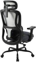 Laden Sie das Bild in den Galerie-Viewer, Bürostuhl LEES mit Fußablage, ergonomisch, Stoff, schwarz