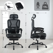 Laden Sie das Bild in den Galerie-Viewer, Bürostuhl LIBER, ergonomisch, mit Fußablage belastbar bis 150 kg