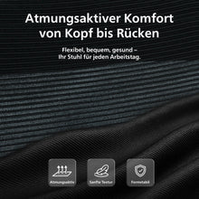 Laden Sie das Bild in den Galerie-Viewer, Bürostuhl LIBER, ergonomisch, mit Fußablage belastbar bis 150 kg