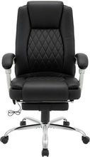 Laden Sie das Bild in den Galerie-Viewer, Massagesessel als Leder-Chefsessel RUBIN mit Liegefunktion. Bis 150 kg.