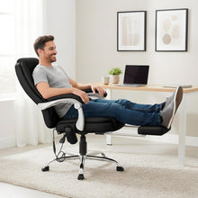 Laden Sie das Bild in den Galerie-Viewer, Massagesessel als Leder-Chefsessel RUBIN mit Liegefunktion. Bis 150 kg.