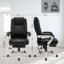 Laden Sie das Bild in den Galerie-Viewer, Massagesessel als Leder-Chefsessel RUBIN mit Liegefunktion. Bis 150 kg.