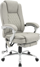 Laden Sie das Bild in den Galerie-Viewer, Massagesessel als Leder-Chefsessel RUBIN mit Liegefunktion. Bis 150 kg.