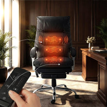 Laden Sie das Bild in den Galerie-Viewer, Massagesessel als Leder-Chefsessel SIMBA mit Liegefunktion. Bis 150 kg.