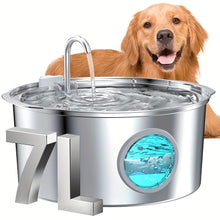 Laden Sie das Bild in den Galerie-Viewer, Hundebrunnen Edelstahl Wasserbrunnen 7 Liter besonders groß. Dauerhaft sauber und hygienisch.