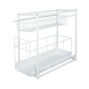 Einbauschublade für Spülschrank, 2-stufig, weiß