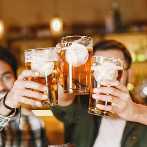 Coole Drinks, große Form: 6er-Silikon-Eiswürfelform für große runde Kugel-Eiswürfel