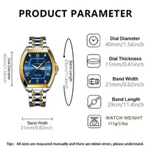 Laden Sie das Bild in den Galerie-Viewer, Elegante Uhr (Stahl/Gold  in klassischem Business‑Casual‑Stil mit markantem Tonneau‑Gehäuse