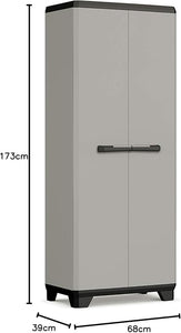 Kunststoffschrank – 166×68×39 cm | 3 Böden | Mehrzweckschrank für Innen & Außen
