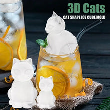 Laden Sie das Bild in den Galerie-Viewer, Coole Drinks, originelle Form. 4 Katzen als Eiswürfel