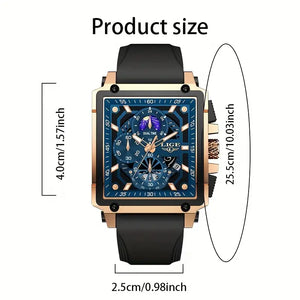 Herren-Quarzuhr mit Mondphasenanzeige – Elegant. 5 Modelle.