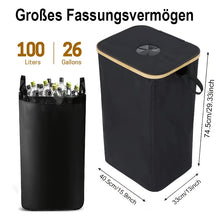 Laden Sie das Bild in den Galerie-Viewer, Waschbarer Recycling-Eimer 100 Liter – robust, platzsparend und faltbar
