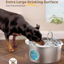 Laden Sie das Bild in den Galerie-Viewer, Hundebrunnen Edelstahl Wasserbrunnen 7 Liter besonders groß. Dauerhaft sauber und hygienisch.