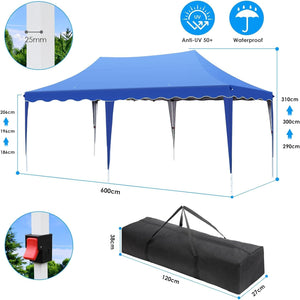 Faltpavillons, ganz einfach aufzustellen,  in 3 Farben 3 x 6 m (18 qm)